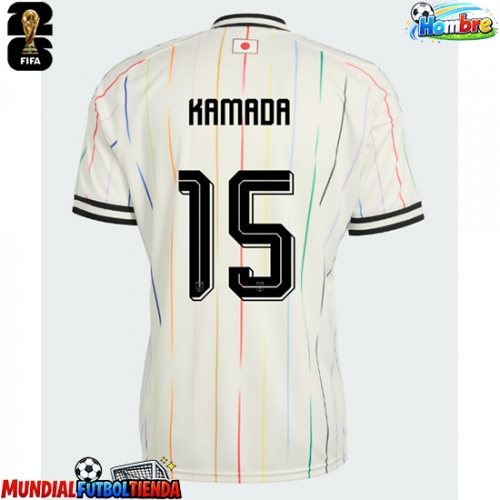 Camiseta Japón Daichi Kamada #15 Segunda Equipación Replica Mundial 2026 mangas cortas